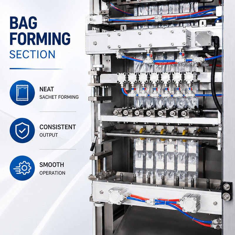Multi Lane Powder Packing Machine For 3/4 side Sealing Sachet