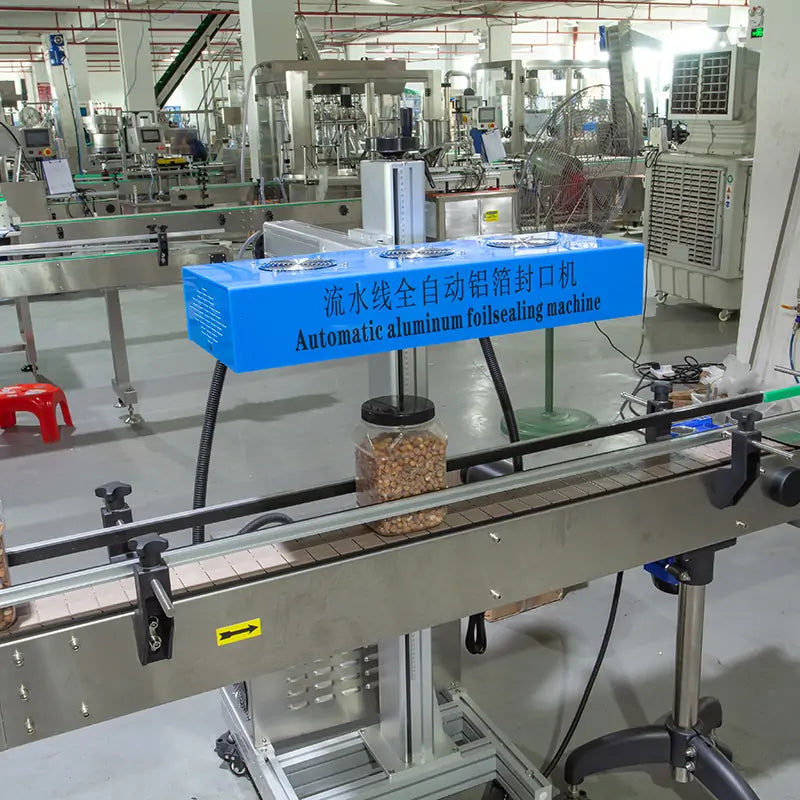 Automatic Coffee Bean Bottle Rotary Filling Capping Sealing Labeling Machine Line