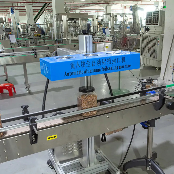 Automatic Coffee Bean Bottle Rotary Filling Capping Sealing Labeling Machine Line