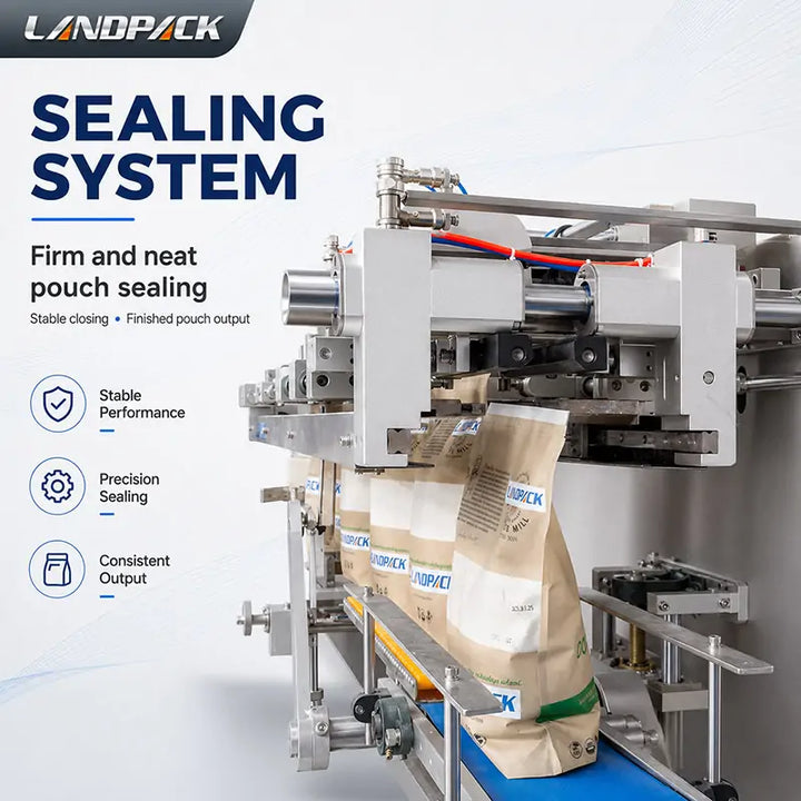 Automatic Ground Coffee Premade Doypack Filling and Sealing Machine with Bag Mouth Dust Removal