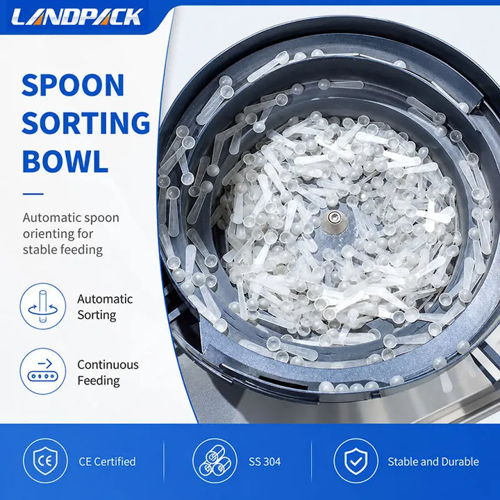 Automatic Spice Powder Rotary Doypack Filling Sealing Machine with Screw Feeder, Dust Collector and Spoon Dispenser