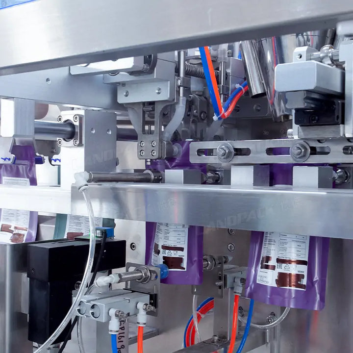 Automatic Powder Premade Pouch Filling and Sealing Machine with Spoon Inserter and Checkweigher
