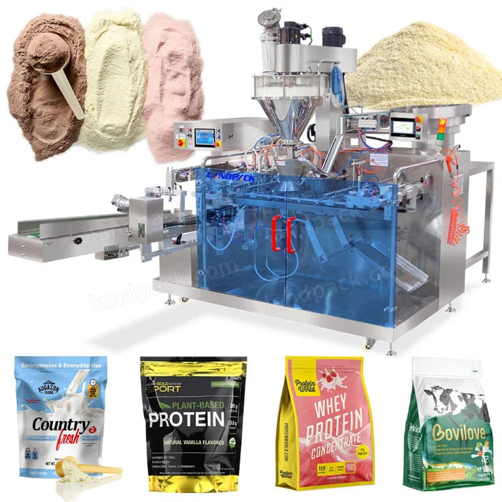 Automatic Horizontal Premade Bag Powder Packing Machine With Spoon Dropping Device