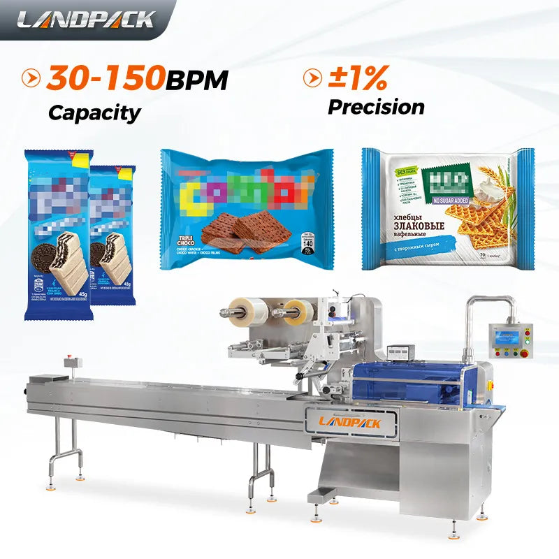 High Speed Wafer Biscuit Packing Machine Bakery Packaging Machine