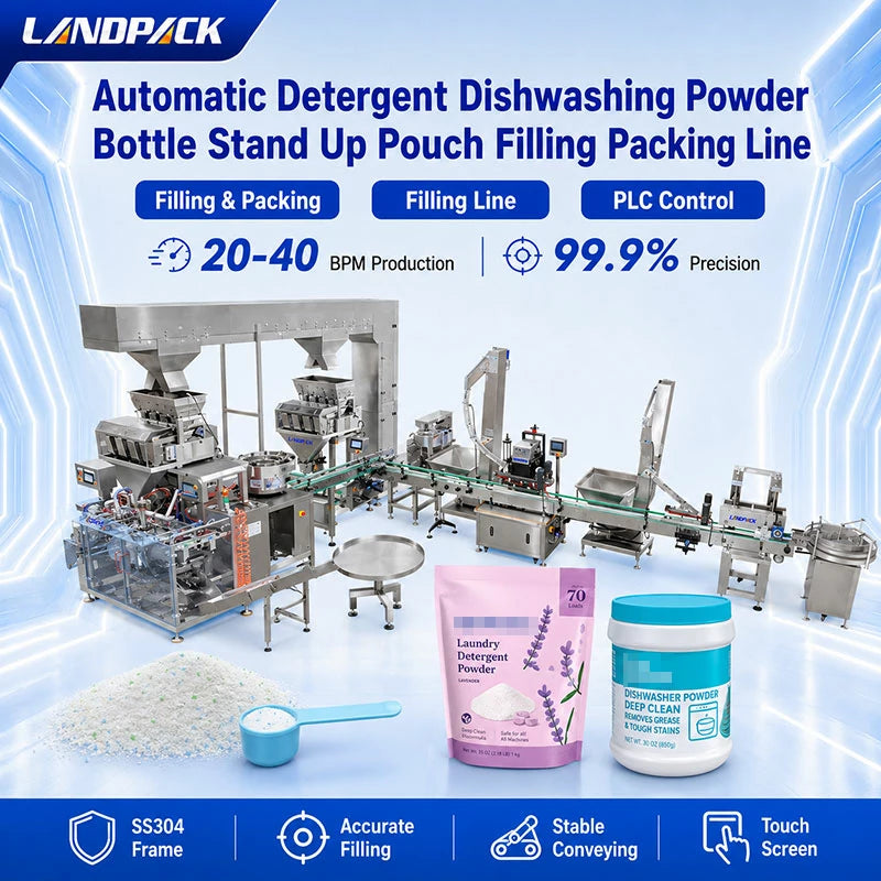 Fully Automatic Detergent Dishwashing Powder Washing Powder Bottle Stand Up Pouch Filling Packing System