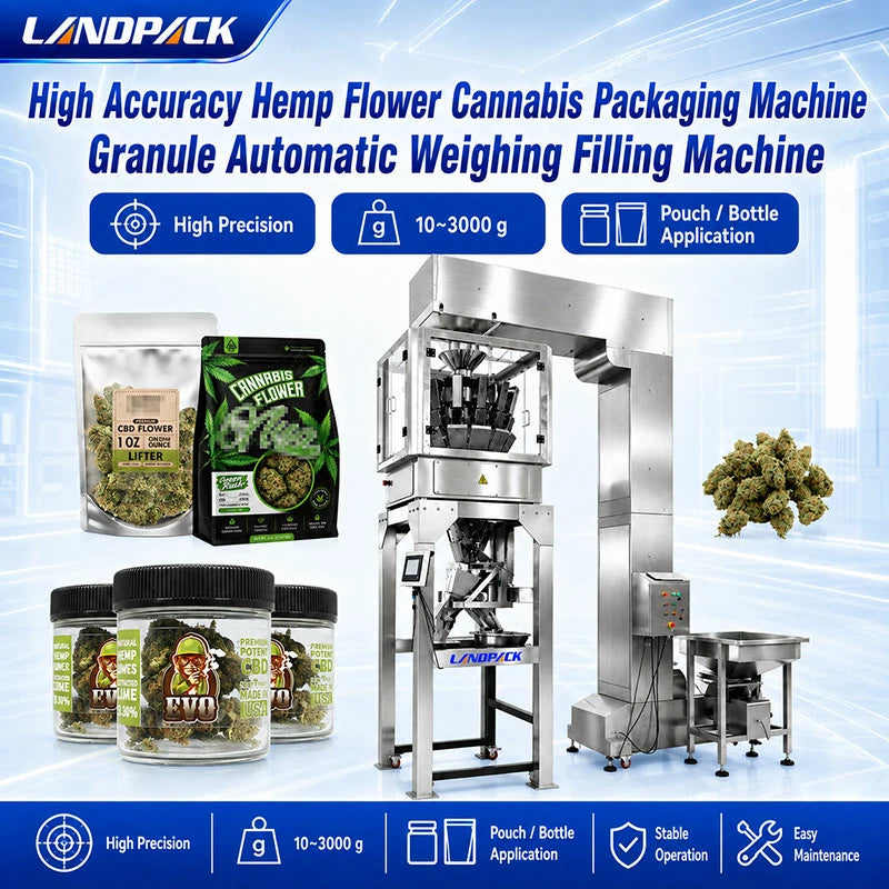 High-Accuracy Cannabis Flower Packaging Machine Granule Automatic Weighing Filling Machine
