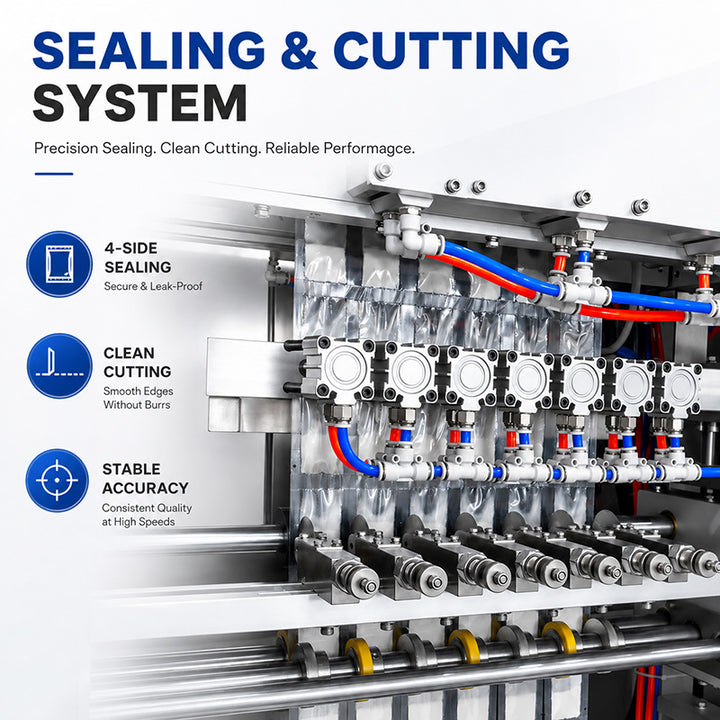 Multi Lane Powder Packing Machine For 3/4 side Sealing Sachet