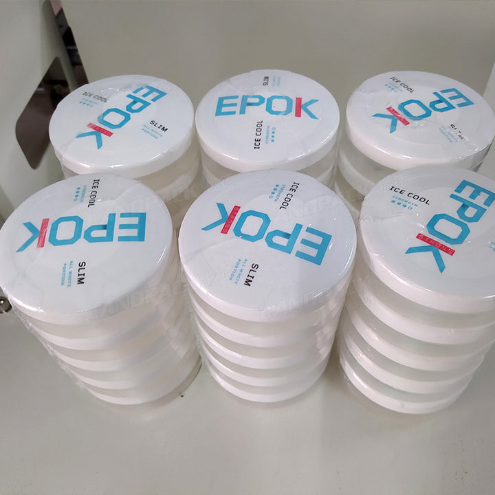 Automatic Snus Cans Filling Capping Labeling Machine Line With Shrink Machine
