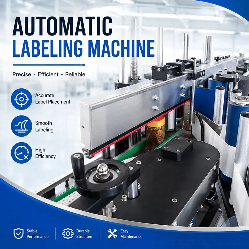 Automatic Freeze-Dried Coffee Granule Bottle Filling Cap Pressing Foil Sealing Labeling and Shrink Wrapping Line