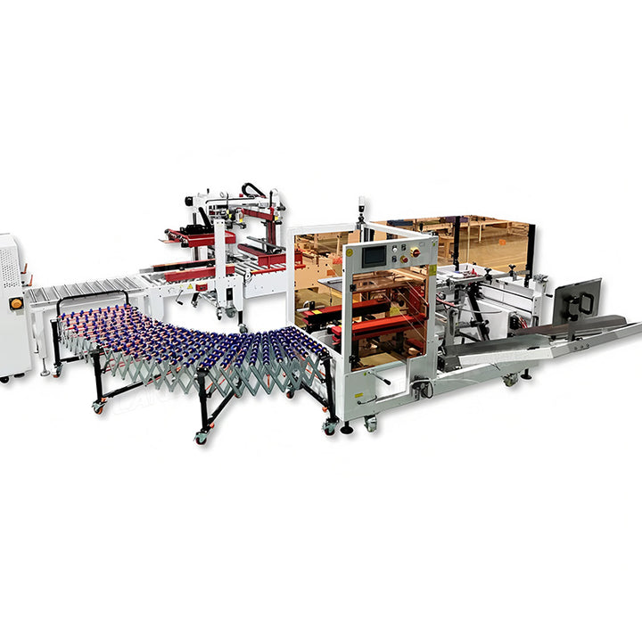 Fully Automatic Carton Case Packing System With Heat Shrinking Machine