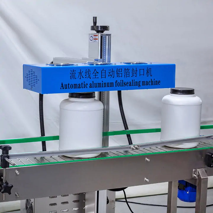 Automatic Protein Powder Bottle Filling Capping Foil Sealing and Labeling Production Line