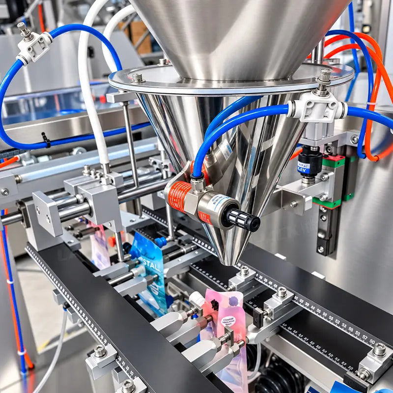Automatic Salt Filling Machine for Premade Spout Pouches with Linear Weigher