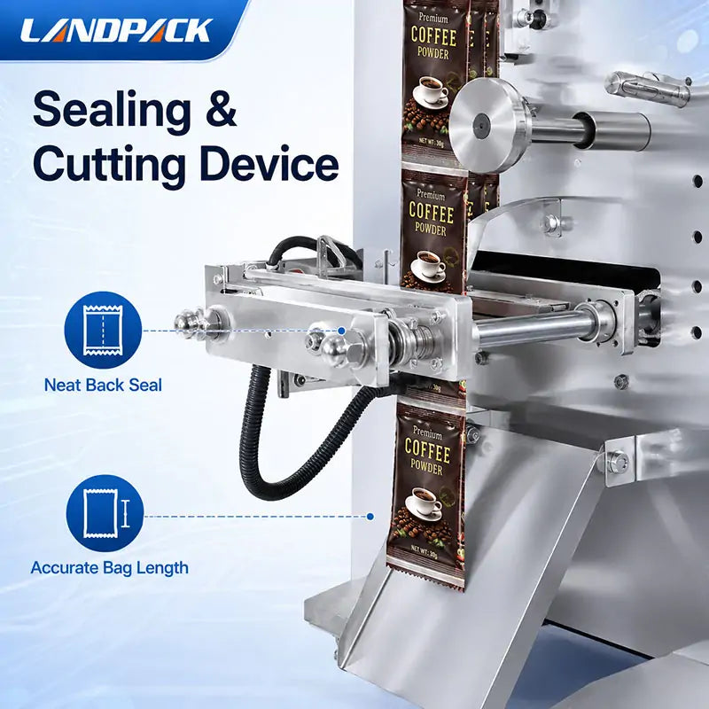 Automatic Coffee Powder VFFS Sachet Filling and Sealing Packing Machine with Twin Screw Conveyors