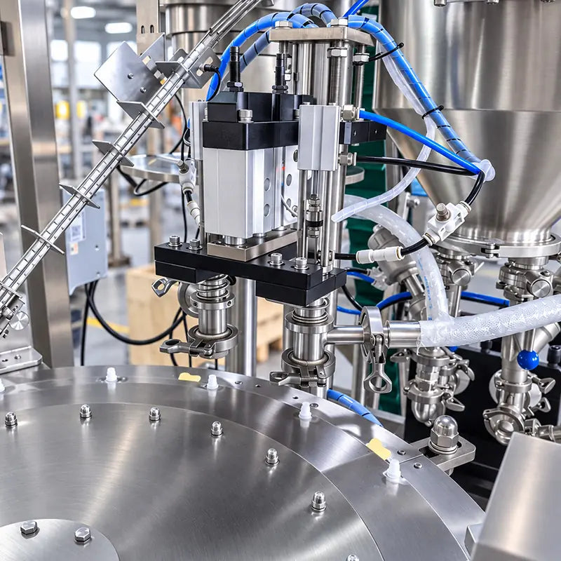 Automatic Liquid Rotary Spout Pouch Filling Machine with Dual Piston Filling and Capping