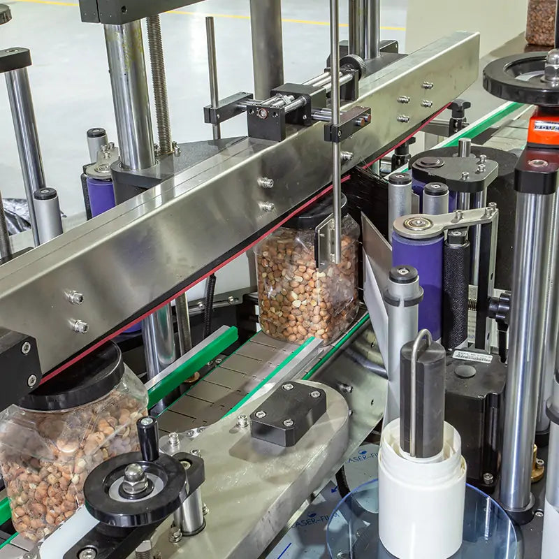 Automatic Coffee Bean Bottle Rotary Filling Capping Sealing Labeling Machine Line