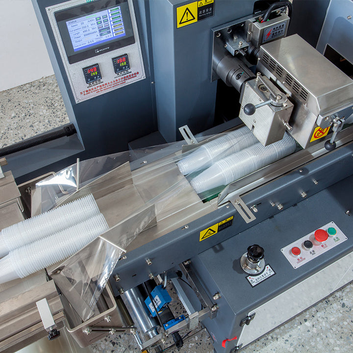 Flow Wrapping Machine | Automatic Disposable Cup Counting and Packing Machine