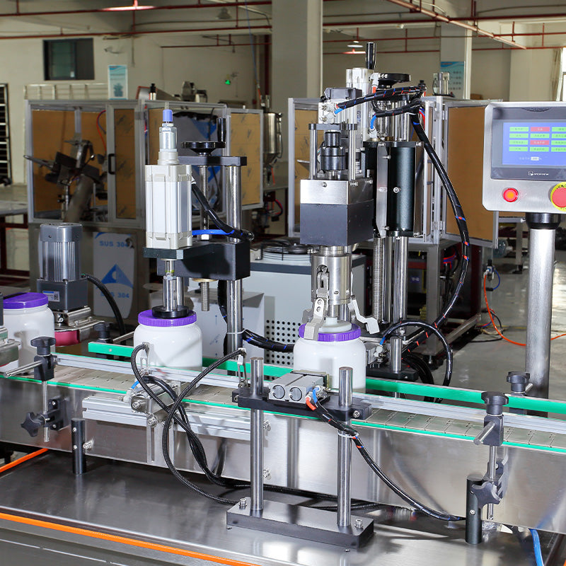 Fully Automatic Powder Bottle Filling Line For Nutrition Powder Collagen Powder Milk Powder