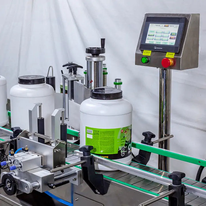 Automatic Protein Powder Bottle Filling Capping Foil Sealing and Labeling Production Line