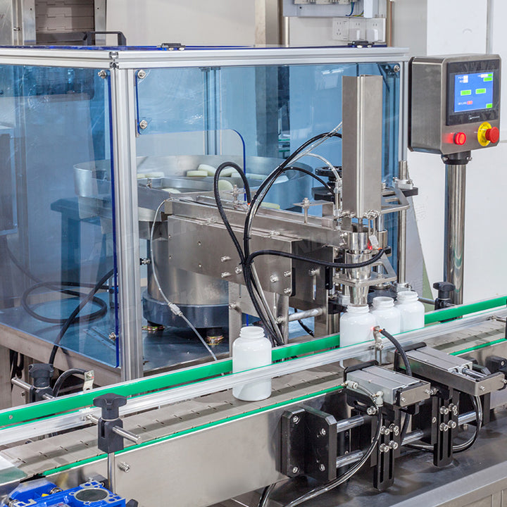 High Accuracy Capsule Tablet Bottle Filling Machine Pharma Packaging Line
