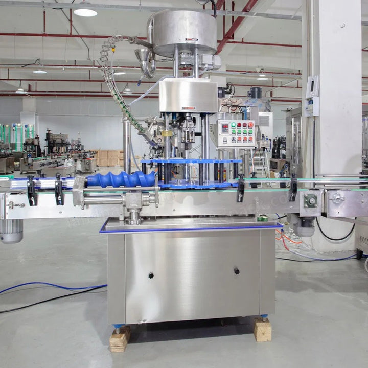 Automatic Alcohol Wine Glass Bottle Filling Capping Labeling Line