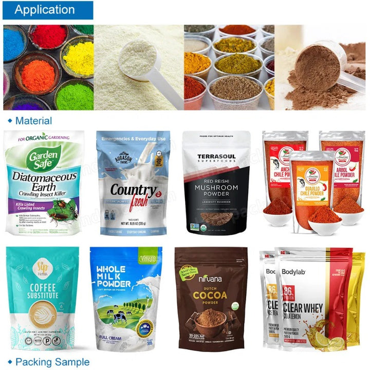 Automatic Mini Doypack Powder Packaging Machine For Milk Powder Protein Powder Spice Powder