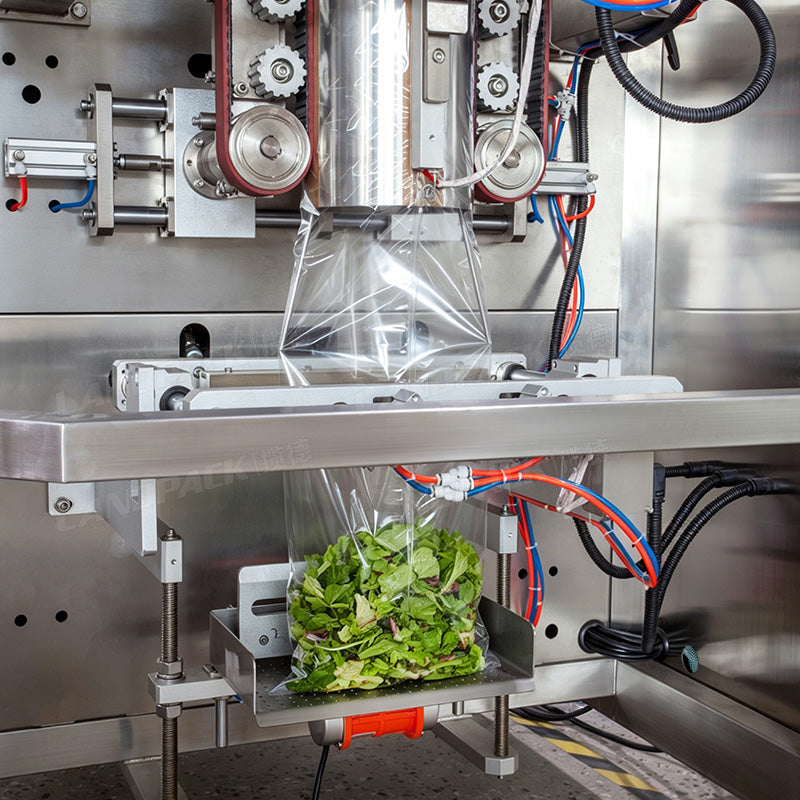 Automatic Lettuce Packaging Machine With Multihead Weigher And Two Conveyor