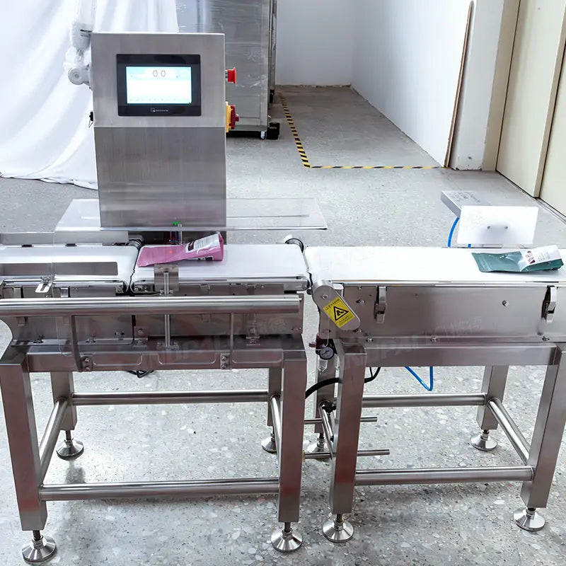 Automatic Powder Premade Pouch Filling and Sealing Machine with Spoon Inserter and Checkweigher