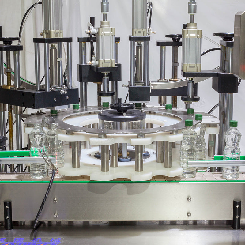 Automatic Vinegar Bottle Filling Capping and Labeling Machine Line with Shrinking Machine