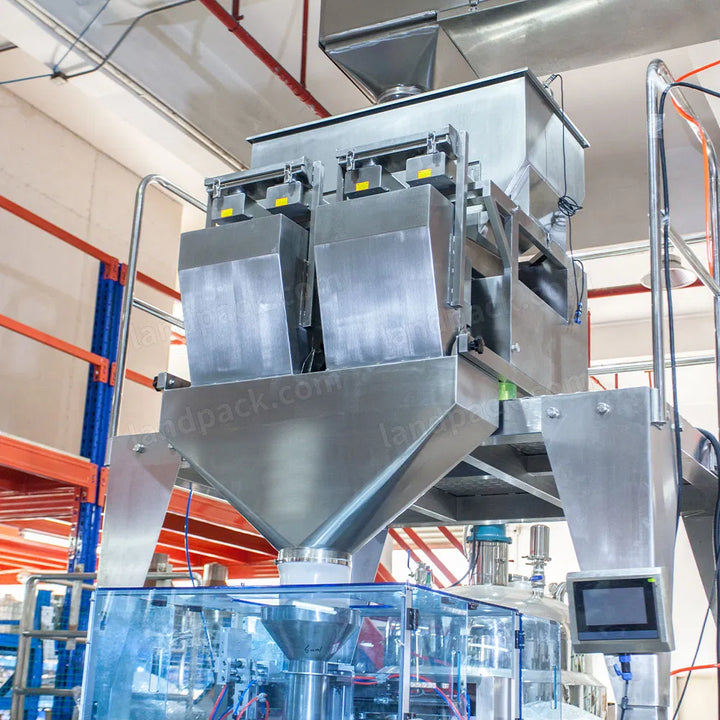 Automatic 2-Head Linear Weigher Grain Mini Doypack Premade Pouch Packing Machine