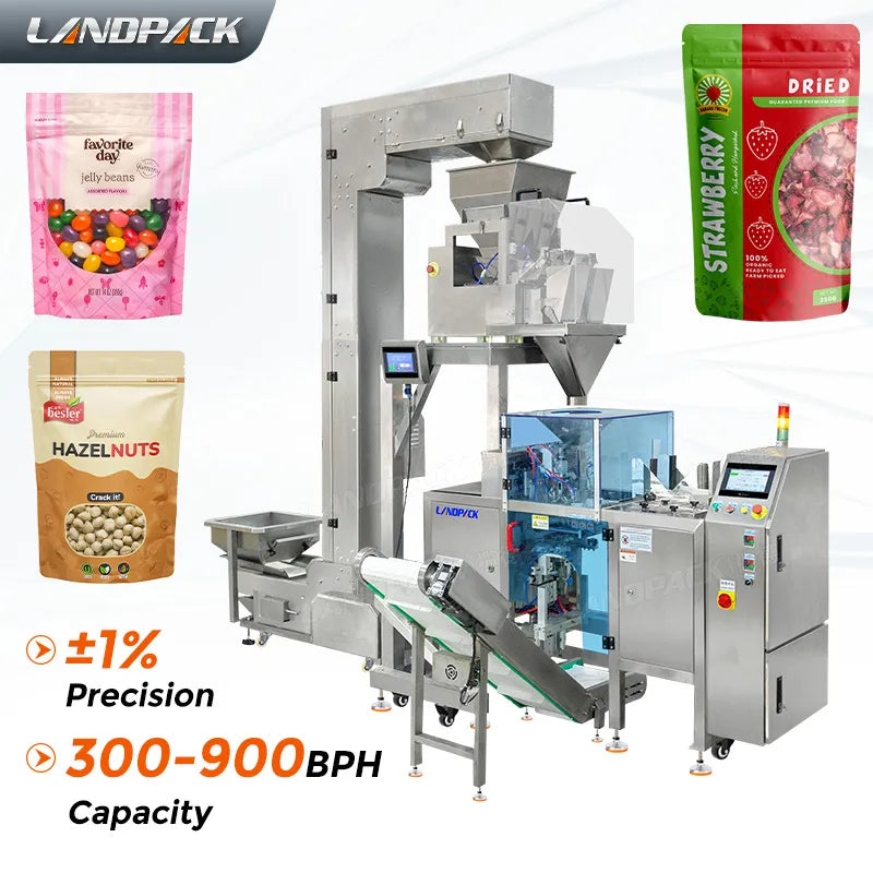 Automatic 2-Head Linear Weigher Fertilizer Mini Doypack Premade Pouch Packing Machine