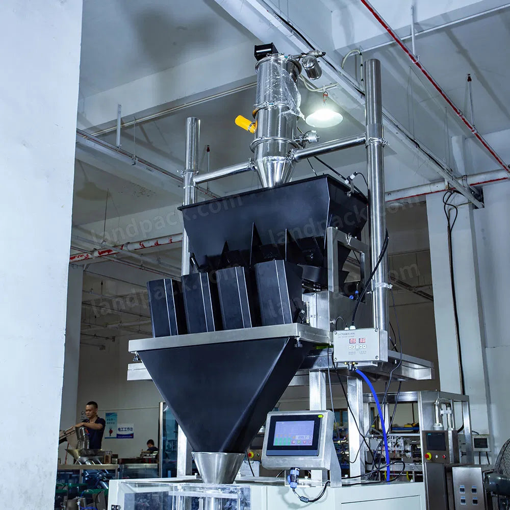Automatic 4 Head Linear Weigher Detergent Powder Vertical Vffs Packing Machine