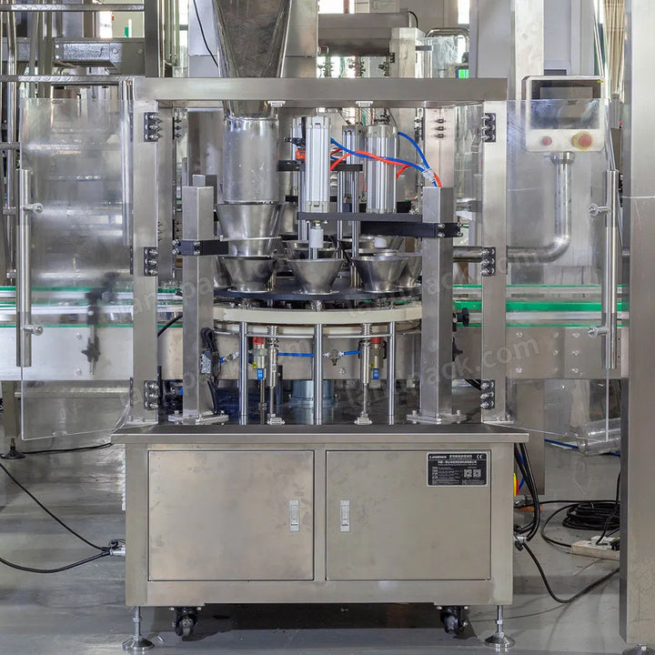 Automatic Granule Tea Leaves Bottle Filling Capping Labeling Machine Line