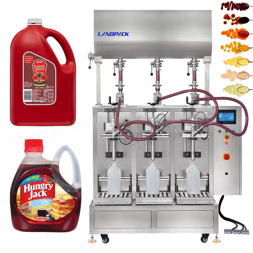 Semi-automatic Liquid Sauce Jam Bottle Filling Machine with Mixer