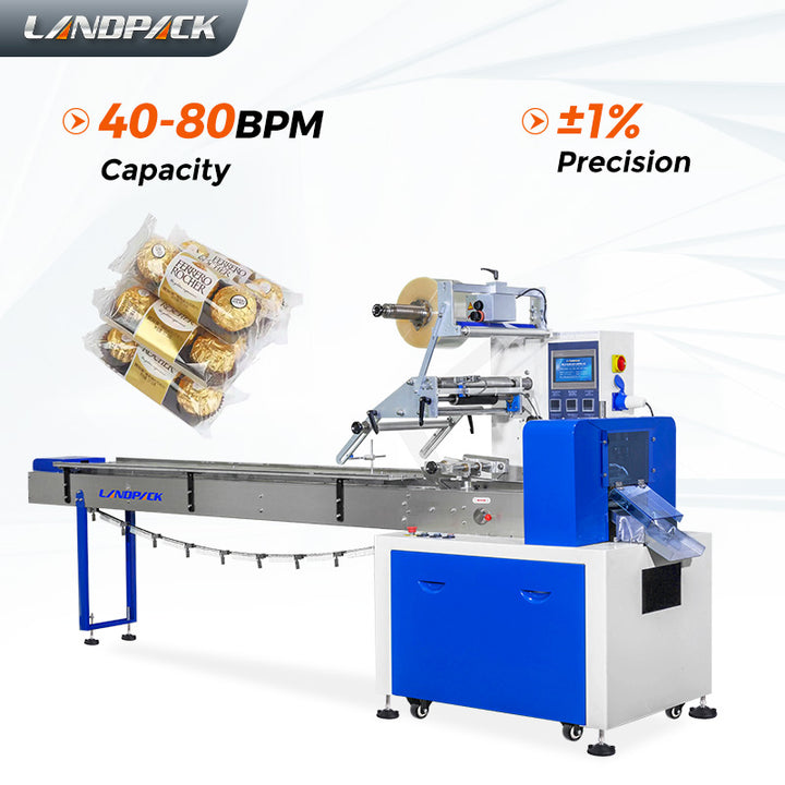 Automatic Candy Gummy Horizontal Flow Wrap Machine Pillow Packing Machine