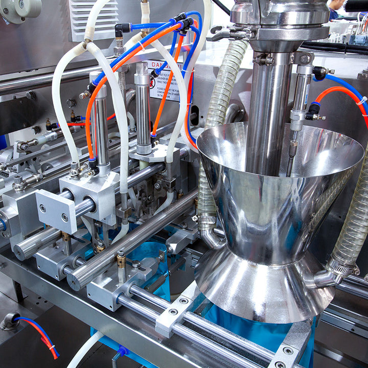 Automatic Double Filling Heads Milk Powder Zipper Pouch Packing Machine