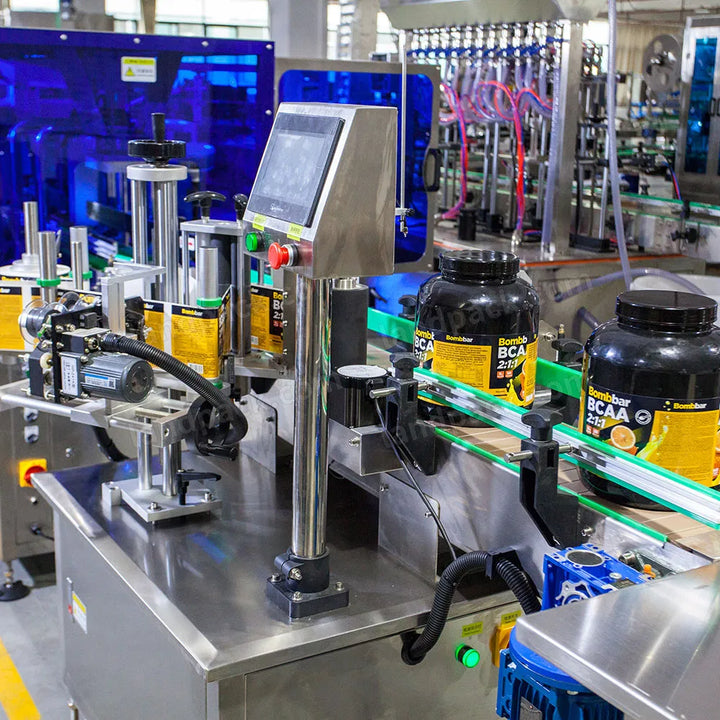 Automatic Double Head Powder Tin Can Filling Machine Line