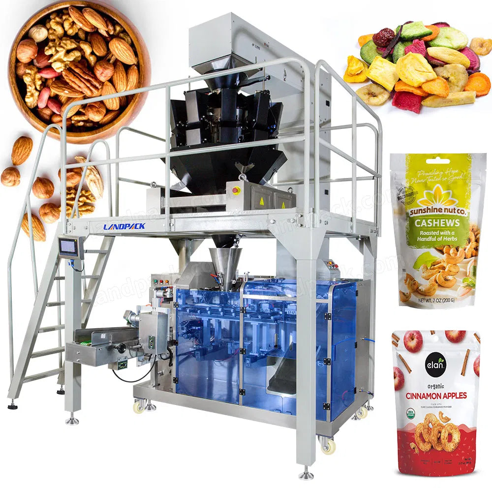 Automatic Dry Fruit Weighing Doypack Packing Machine for Premade Zipper Pouch