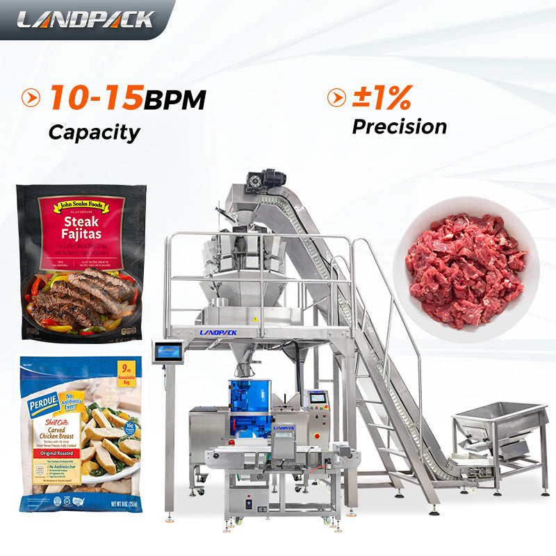 Automatic Frozen Food Zipper Pouch Mini Doypack Machine With Metal Detector
