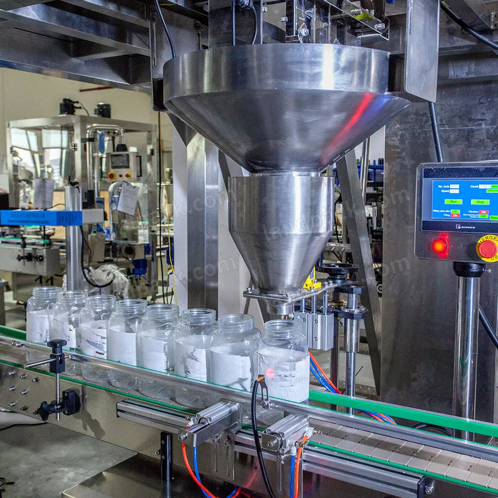 Automatic Inline Filler Bottle Filling Capping Labeling Machine with Heat Shrinker