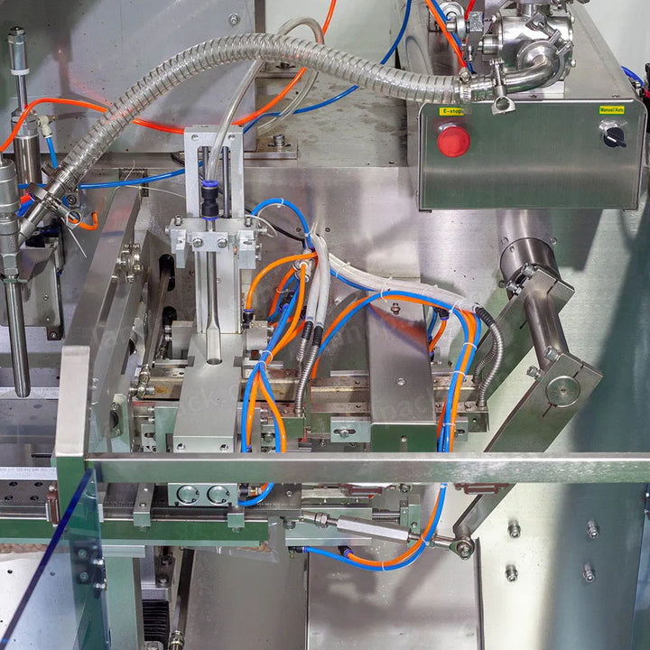 Automatic 4 Heads Linear Weighers Grain Product Premade Pouch Packaging Machine