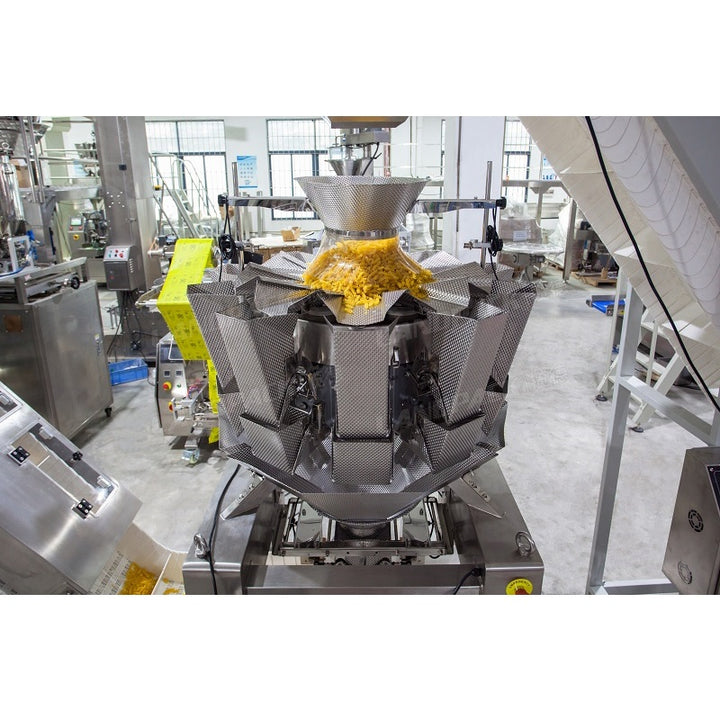 Automatic Granule Spaghetti Potato Chips Snack Vertical Packing Packaging Machine Line