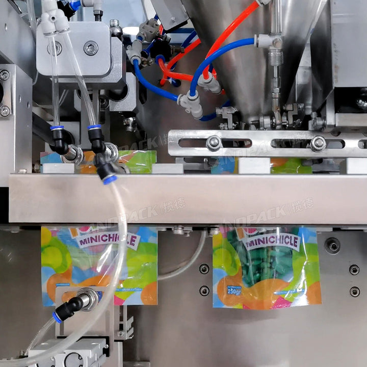 Automatic Candy Chewing Gum Horizontal Doypack Pouch Packing Machine with Multihead Weigher