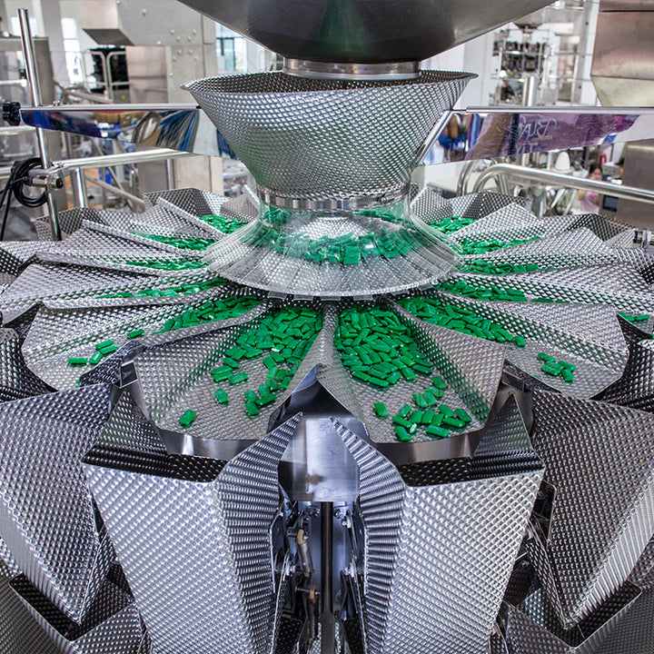 Automatic Candy Chewing Gum Horizontal Doypack Pouch Packing Machine with Multihead Weigher