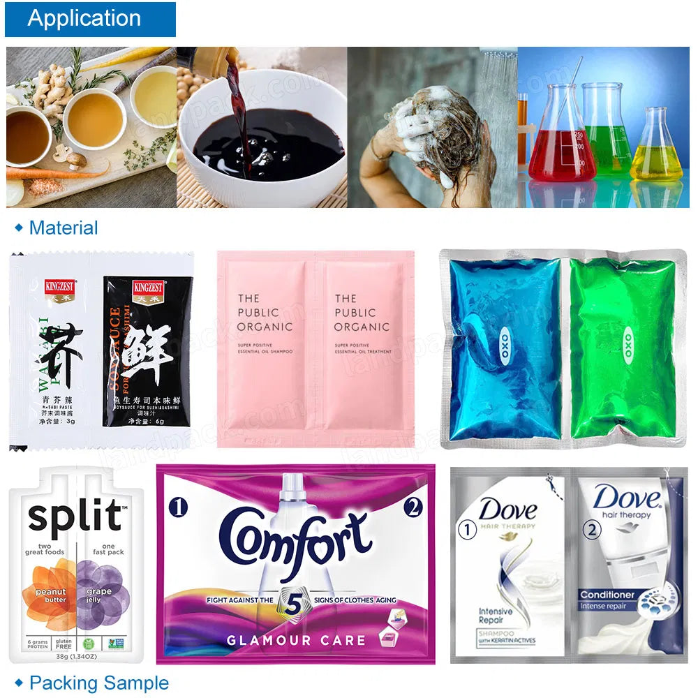 High Speed Liquid Double-Pouch Bag Packing Sealing Machine