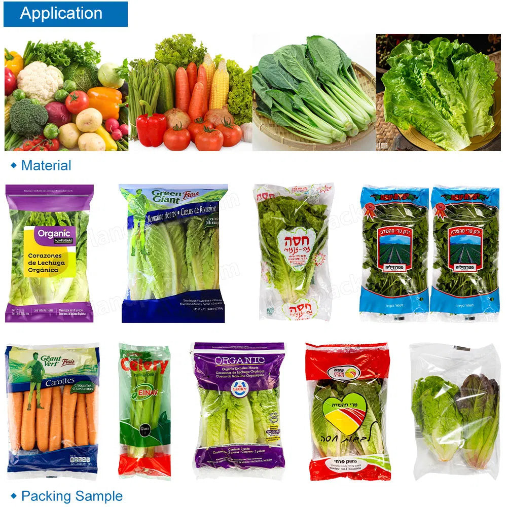 Automatic Horizontal Vegetable Flow Pack Machine with Hole‑Punching