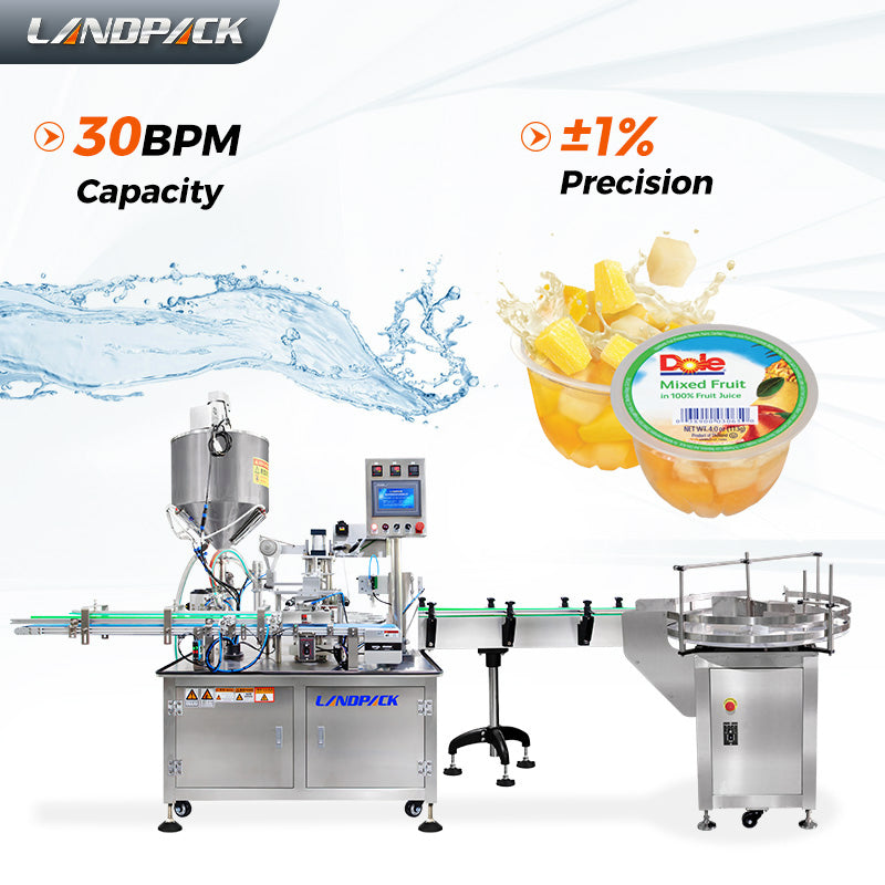 Automatic Cup Filling Sealing Machine For Pickle Soy Garlic Chilli Sauce Yogurt