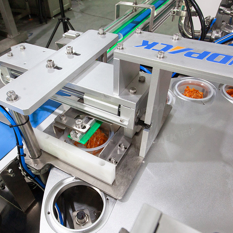 Automatic Cup Filling Sealing Machine For Pickle Soy Garlic Chilli Sauce Yogurt