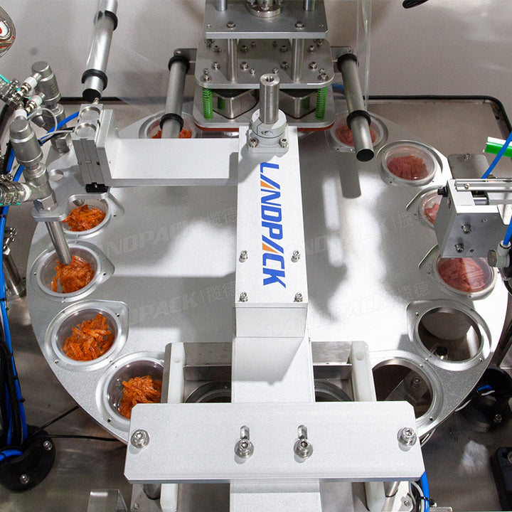 Automatic Cup Filling Sealing Machine For Pickle Soy Garlic Chilli Sauce Yogurt