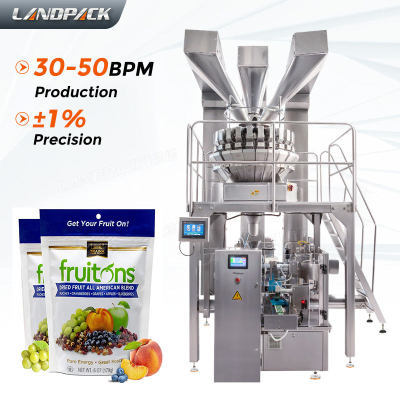 Multifunction Mix Dried Fruit Rotary Stand Up Pouch Doypack Packing Machine