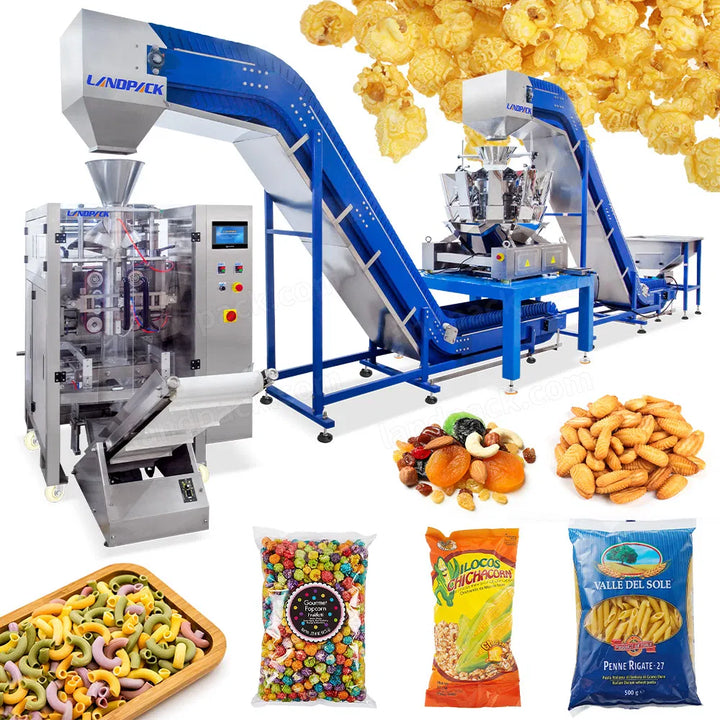 Automatic Multi Head Weigher Popcorn Puffed Food Vertical Packing Machine